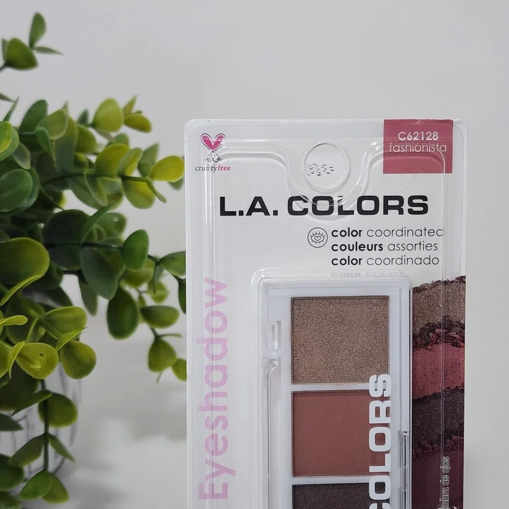 L. A. Colors 4 Color Eyeshadow Fashionista Palette C62128 ~ New Unopened